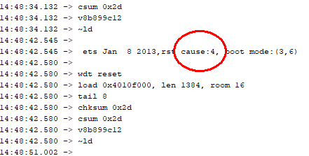 nodeMCU "reset causes"